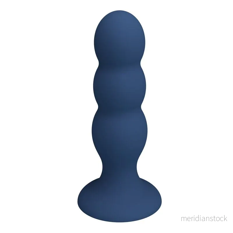 MR PLAY - ANAL PLUG WITH METAL BALLS AND SUCTION CUP BLUE - Bild 3