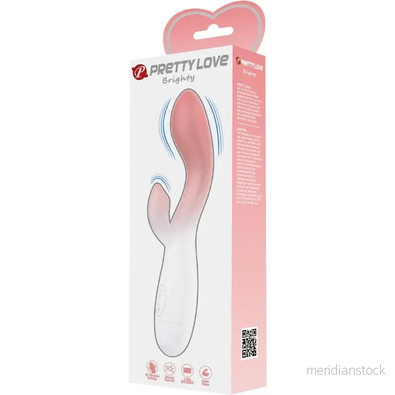 PRETTY LOVE - BRIGHTY G-SPOT VIBRATOR + CLITORIS STIMULATOR 30 VIBRATIONS PINK