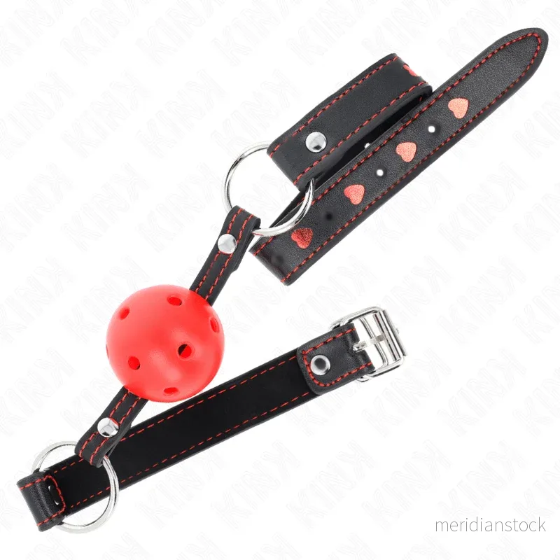 KINK - HOLLOW HARD RED BALL GAG MODEL 2 65 x 2.5 CM - Bild 3