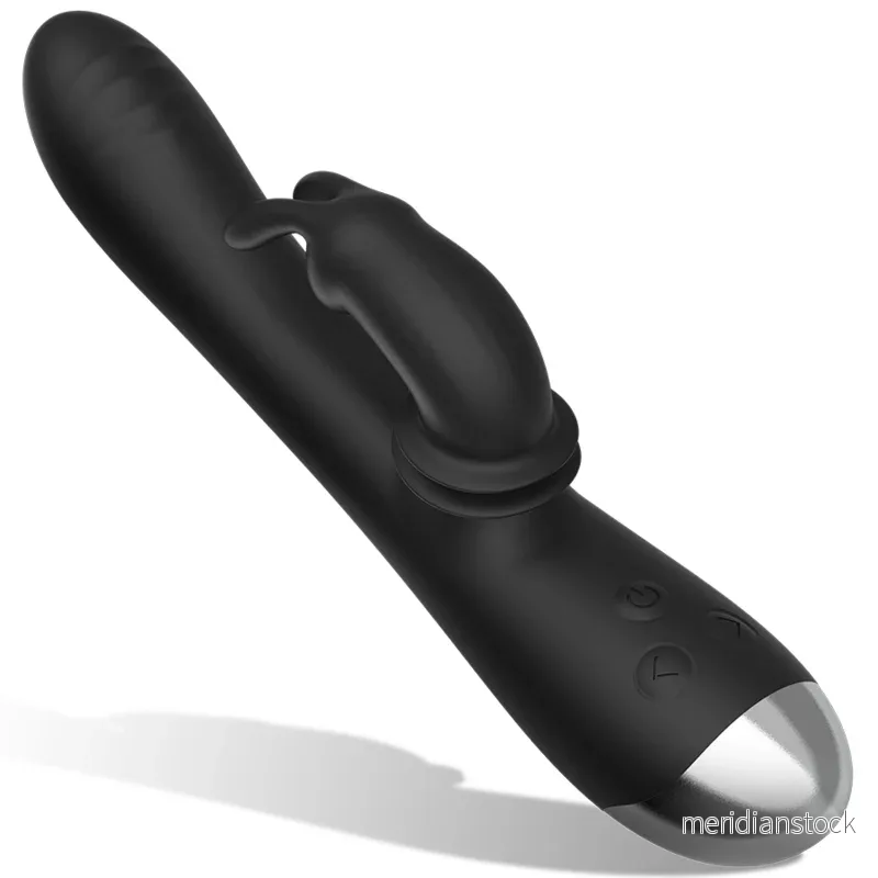 BLACK&SILVER - DJ. ADAM RECHARGEABLE SILICONE RABBIT STIMULATOR BLACK - Bild 2