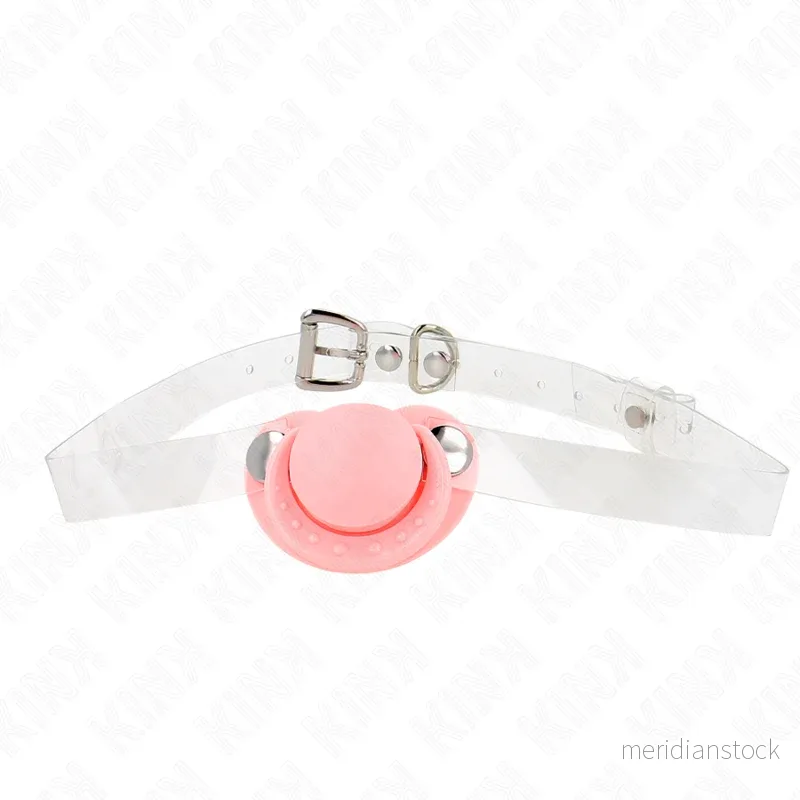 KINK - PINK PACIFIER SHAPED GAG 5.5 x 4 CM ADJUSTABLE 43-60 CM