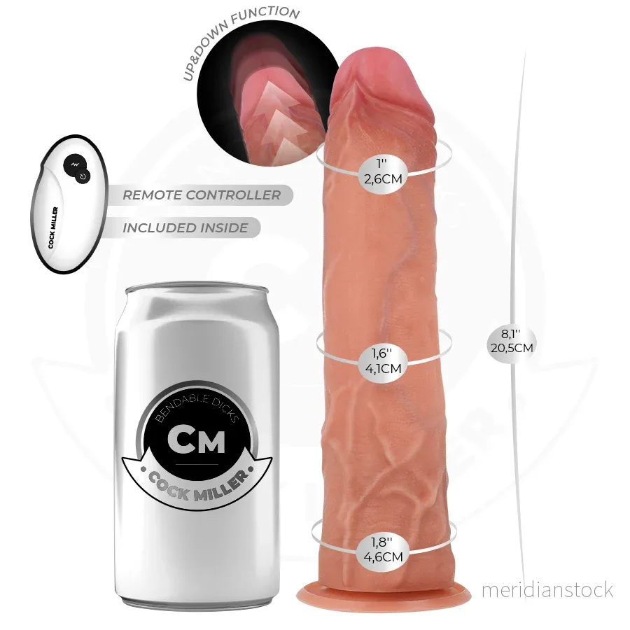 COCK MILLER - HYPER-REALISTIC DILDO WITH SUCTION CUP AND THRUSTING WITH REMOTE CONTROL 20.5 CM - Bild 3
