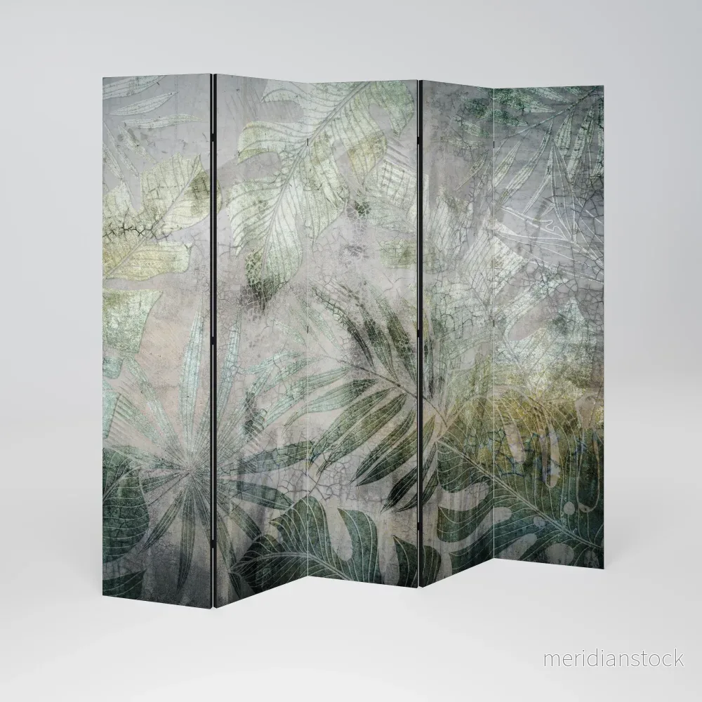 HARMONY IN GREENERY Dekorativ rumsavdelare – 5 paneler