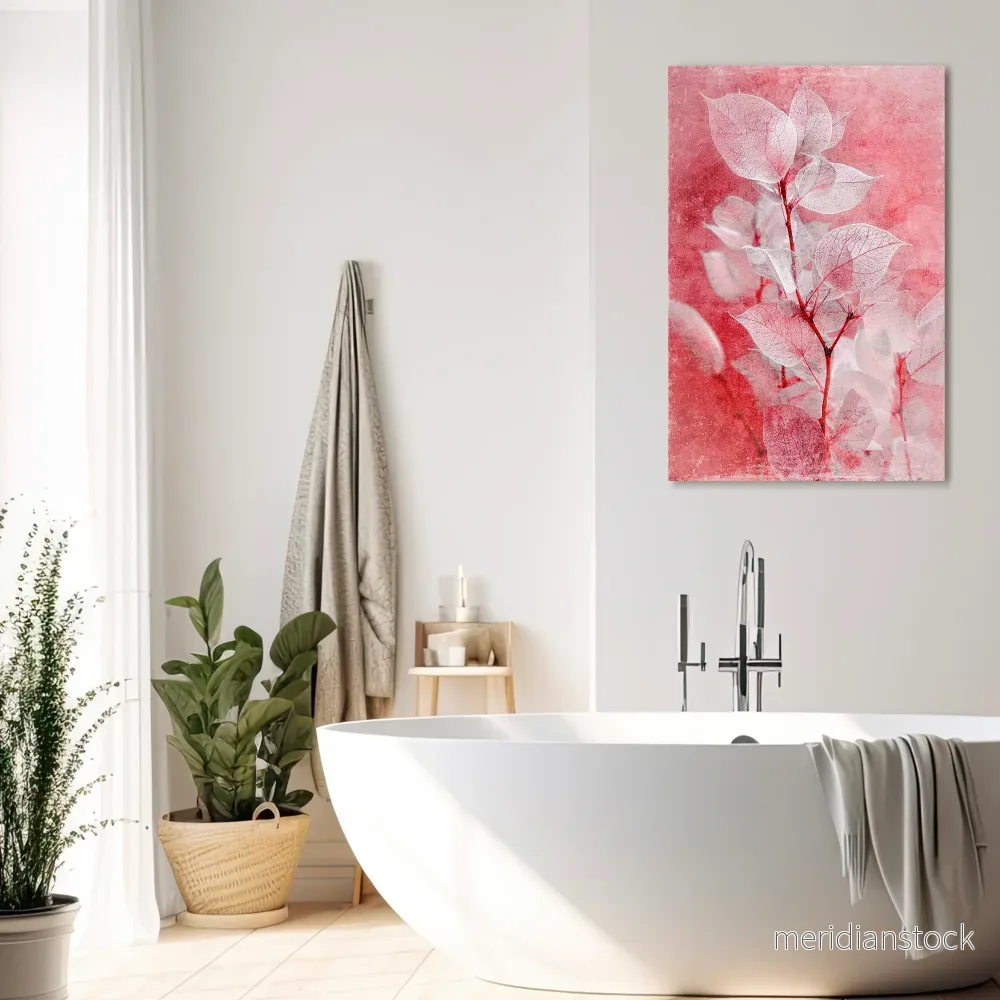 ETHERAL PETAL GLOW Vertical Canvas Print