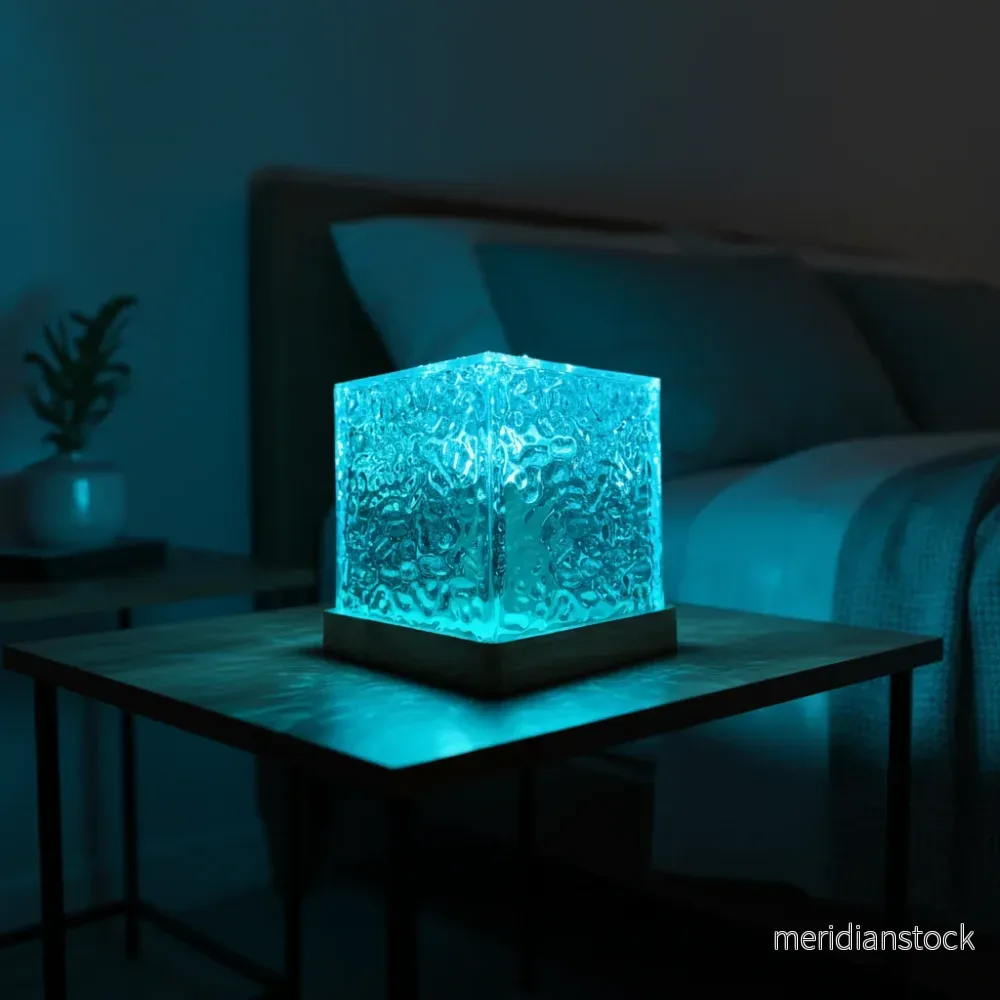 Färgglad dekorationslampa i glasoptik - SkyGlowCube