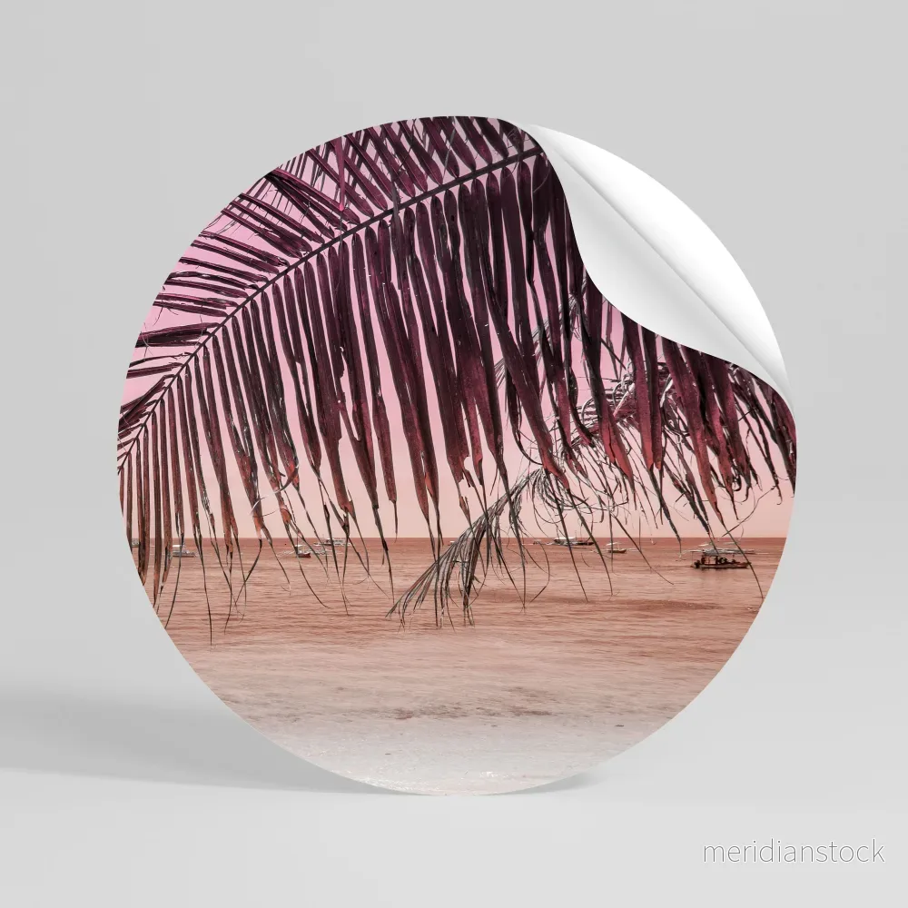 TROPICAL WHISPERS Rund väggdekal TROPICAL WHISPERS Rund väggdekal