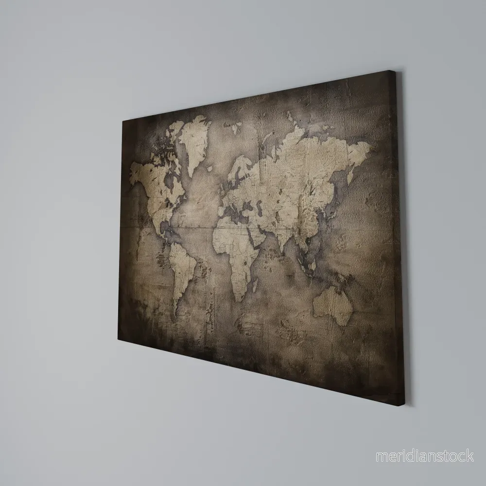 VINTAGE WORLD CHRONICLE Horizontal Canvas Print - Bild 3