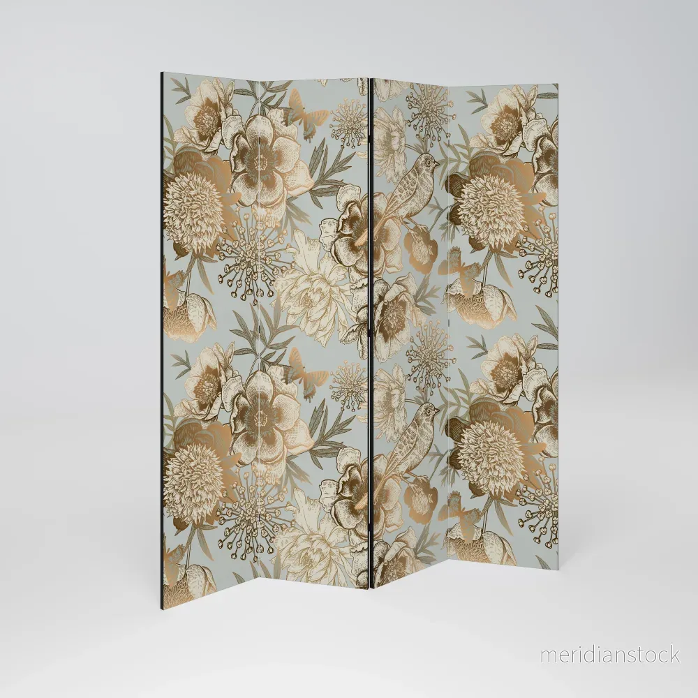 SUCCULENT WHIMSY Rumsavdelare 4 paneler