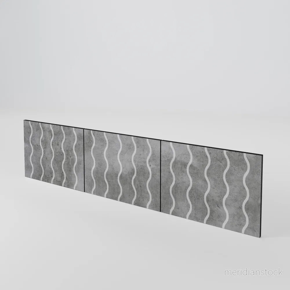 WAVES OF CONCRETE Luckset med 3 dörrar till TV-bänk - Bild 2