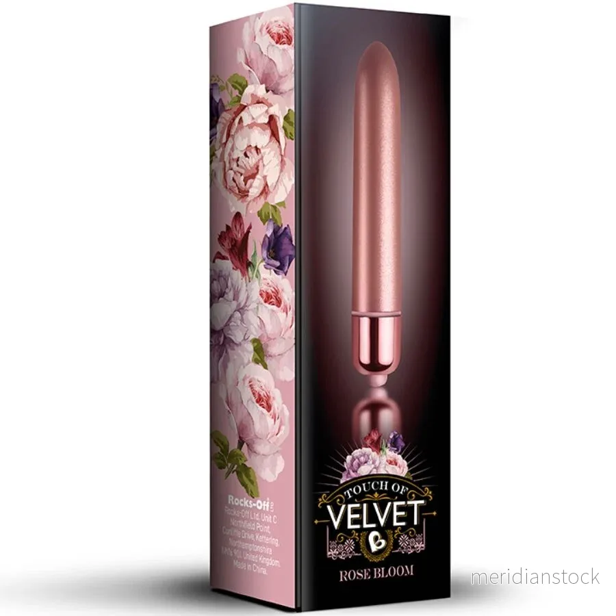 ROCKS-OFF - VIBRATING BULLET TOUCH OF VELVET ROSE BLOOM 10 SPEEDS