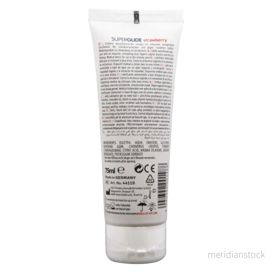 HOT - SUPERGLIDE EDIBLE LUBRICANT WATERBASED STRAWBERRY 75 ML - Bild 2