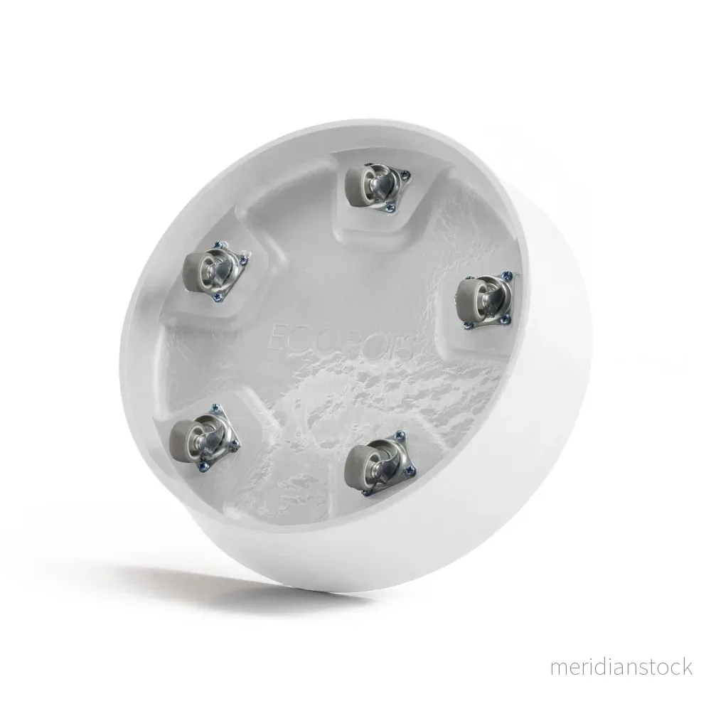 Krukfat Amsterdam med hjul 30cm vit