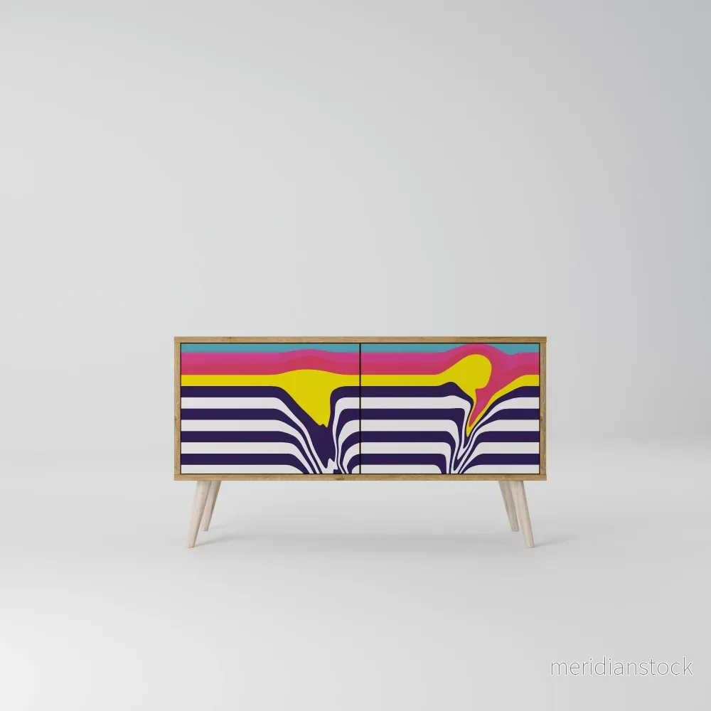 COLORFUL DIVERSION Kompakt TV-bänk med 2 dörrar - Bild 2