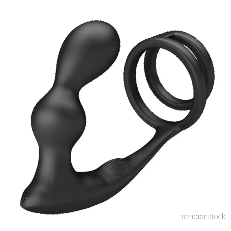 PRETTY LOVE - MARSHALL PENIS RING WITH VIBRATORY ANAL PLUG WITH REMOTE CONTROL - Bild 3