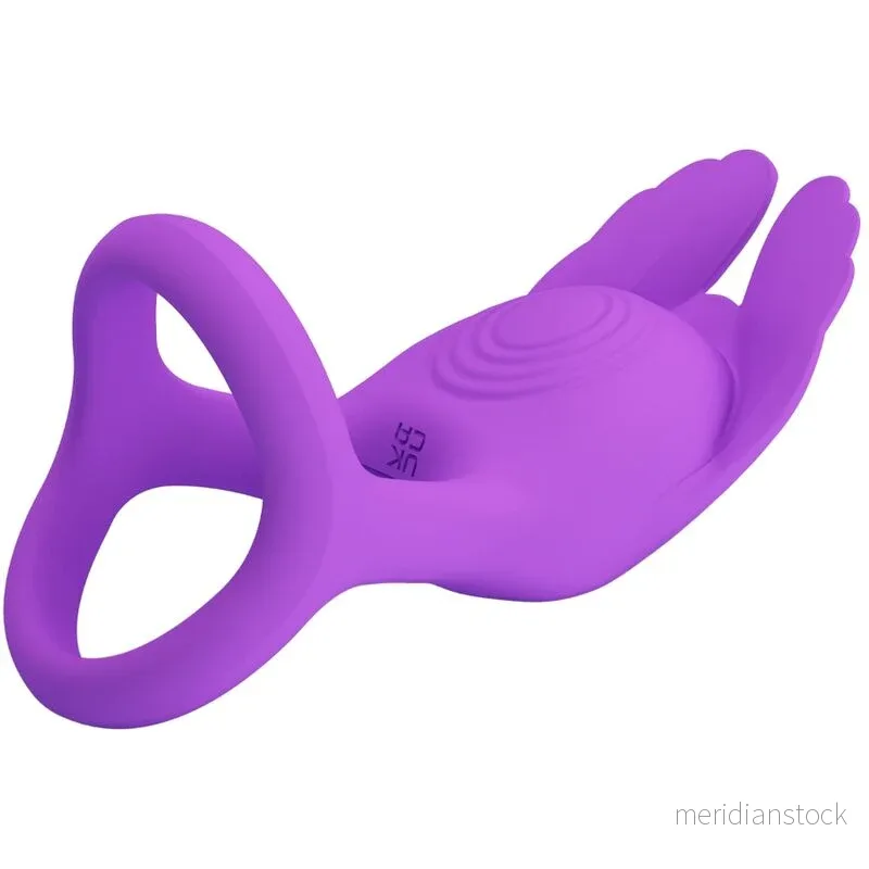 PRETTY LOVE - SILAS VIBRANT PENIS RING 7 VIBRATIONS PURPLE SILICONE - Bild 3