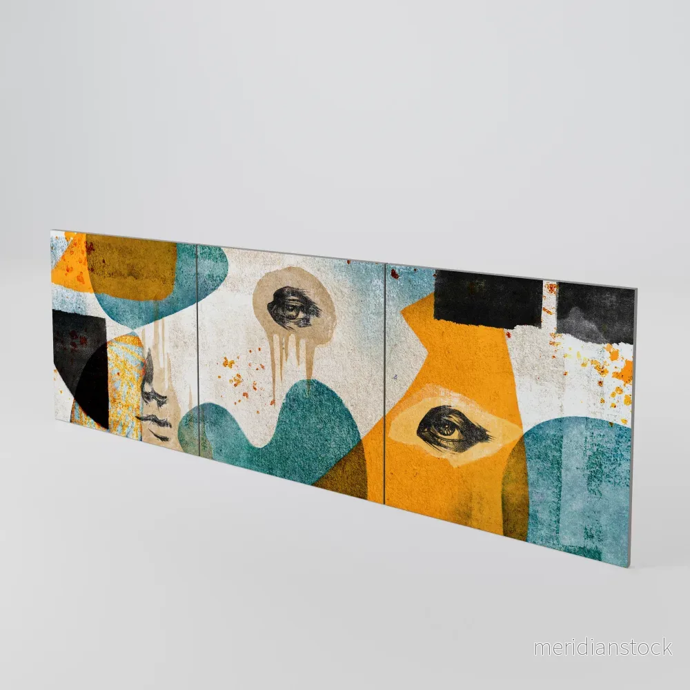 ABSTRACT FACES Luckset med 3 dörrar till sideboard - Bild 2