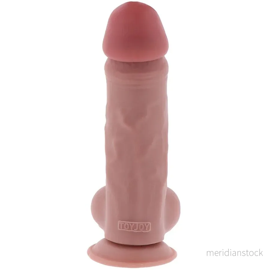 GET REAL - DELUXE REALISTIC PENIS WITH TESTICLES EXTRA THICK 23 CM