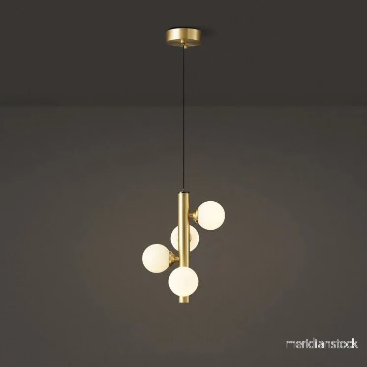 Ljuskrona Molekyl – modern LED-pendellampa i polerad koppar - Bild 3