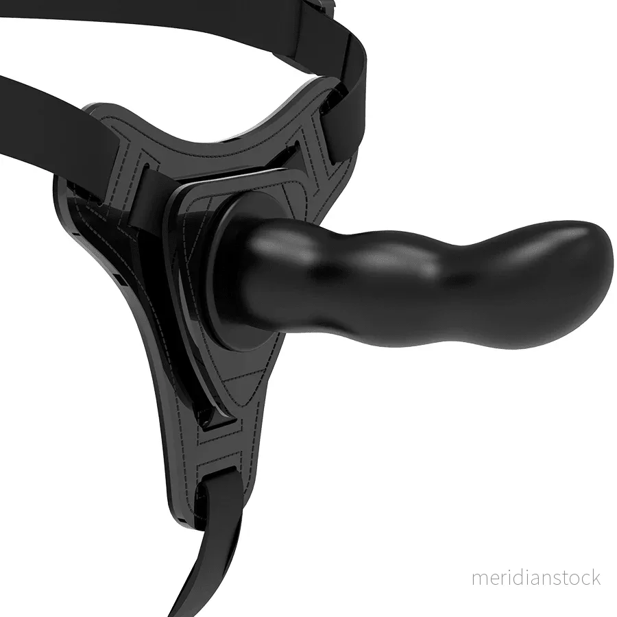 FETISH SUBMISSIVE HARNESS - BLACK SILICONE G-SPOT 16 CM - Bild 2