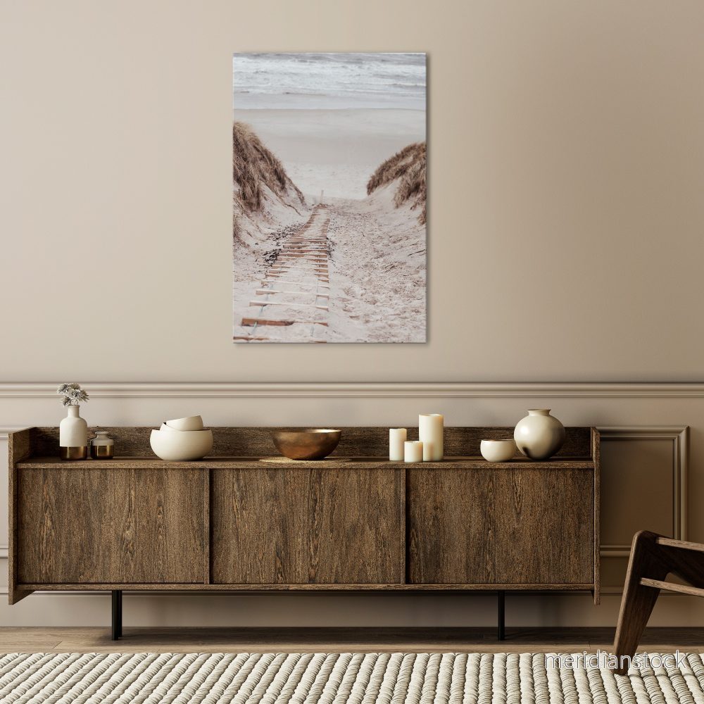 HIDDEN COASTLINE TREK Vertical Canvas Print