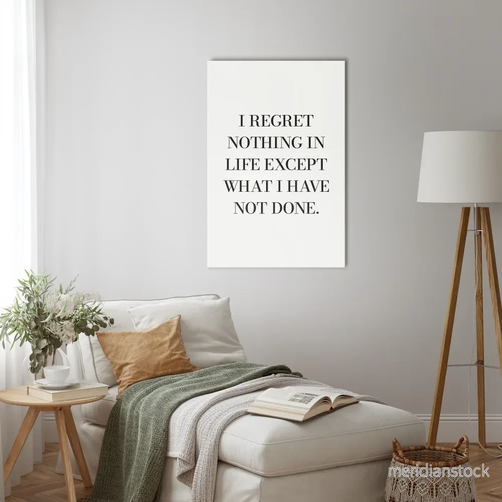 REGRET NOTHING Vertical Canvas Print