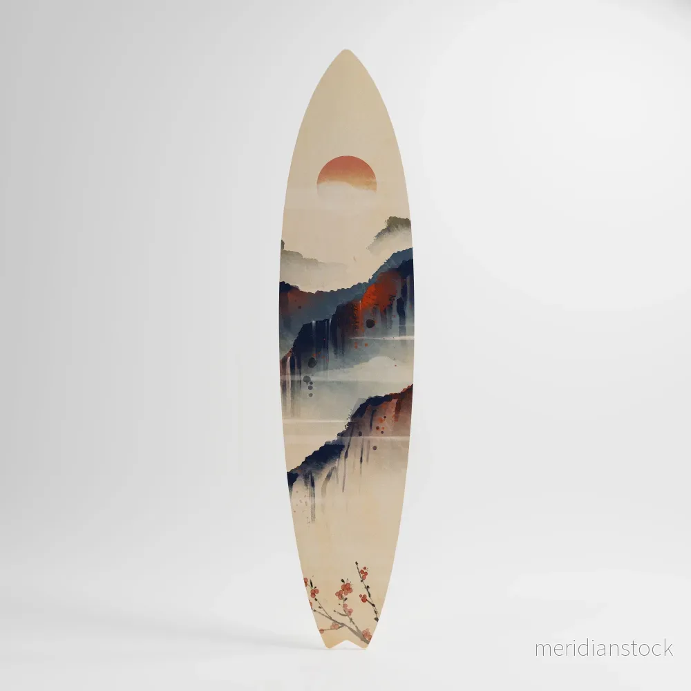 JAPANESE LANDSCAPE Dekorativ Surfbräda - Bild 3