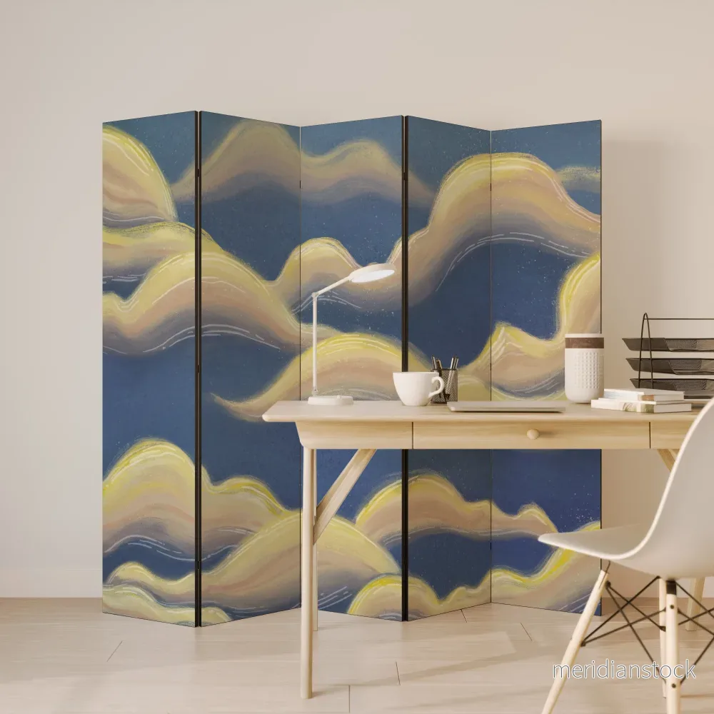 CLOUD RUFFLE Dekorativ rumsavdelare – 5 paneler - Bild 3