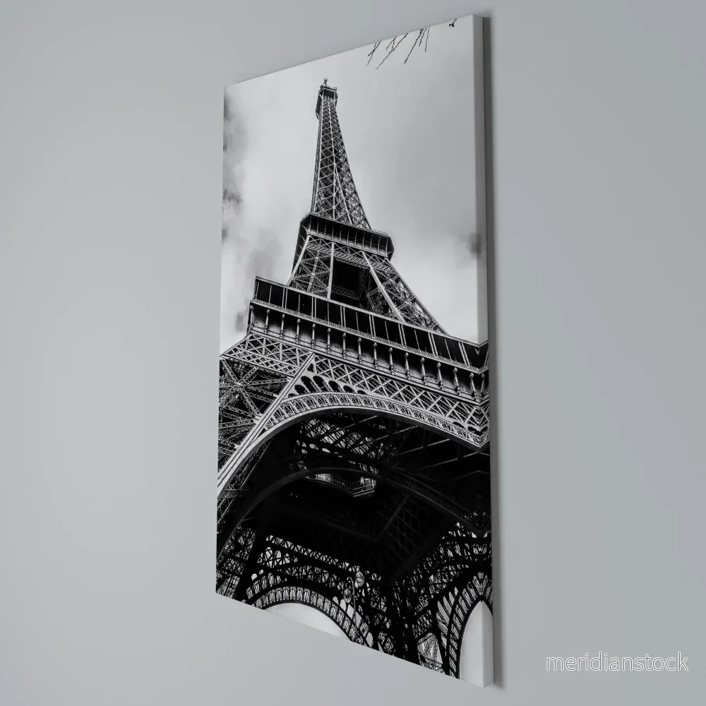 MONOCHROME PARISIAN ICON Vertical Canvas Print - Bild 3