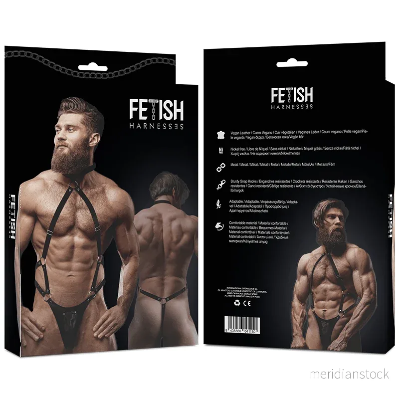 FETISH SUBMISSIVE ATTITUDE - MENS ECO-LEATHER JOCK STRAP HARNESS - Bild 3
