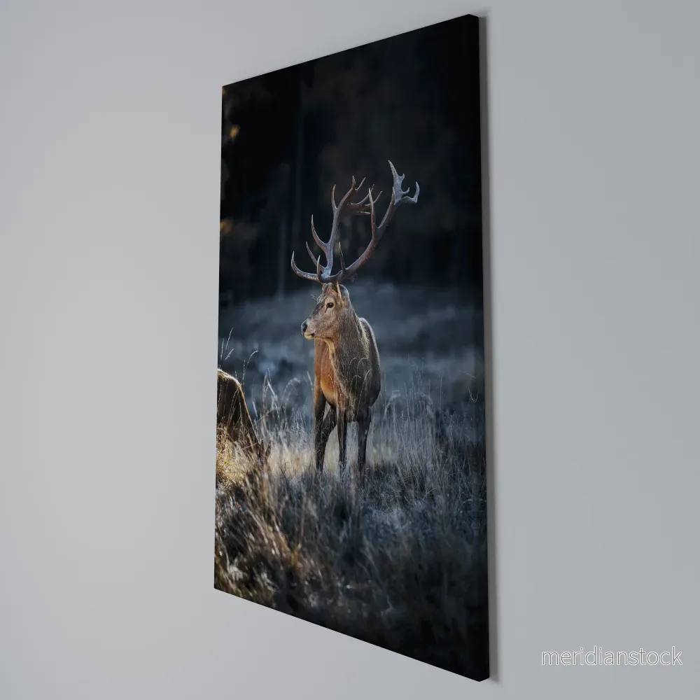 ANTLERED REGALITY Vertical Canvas Print - Bild 3