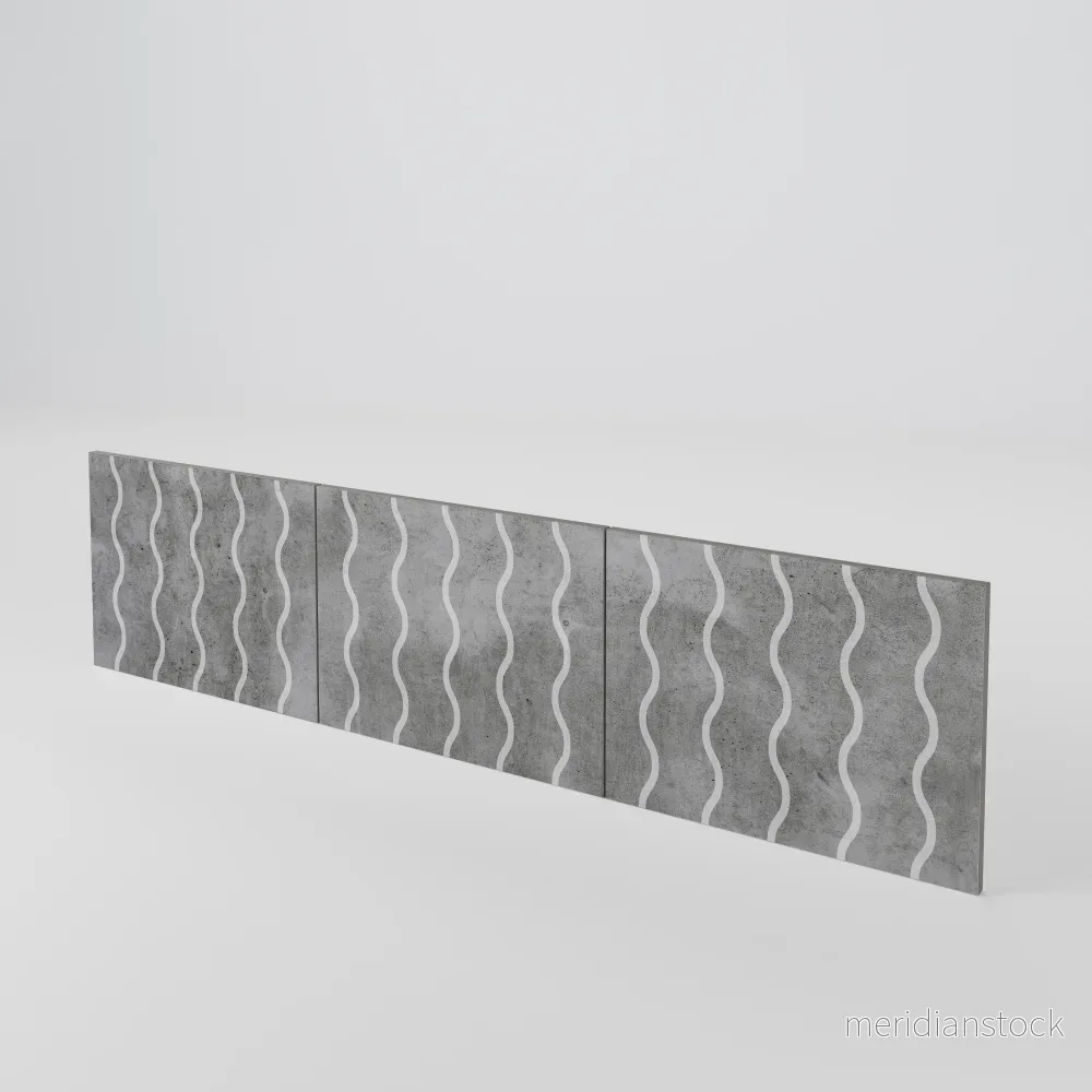 WAVES OF CONCRETE Luckset med 3 dörrar till TV-bänk - Bild 3