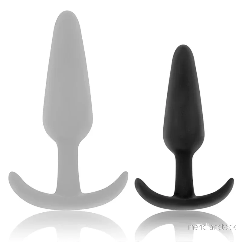BLACK&SILVER - HANSEL SILICONE ANAL PLUG WITH SMALL HANDLE - Bild 3