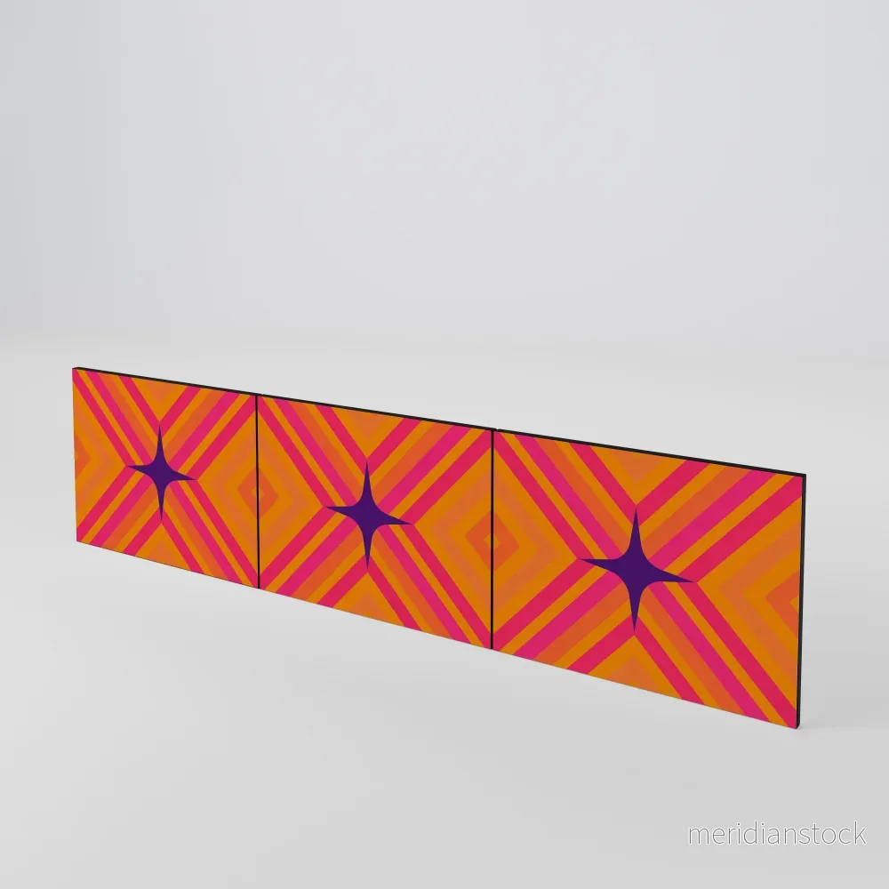 GEOMETRIC BRILLIANCE Luckset med 3 dörrar till TV-bänk - Bild 2