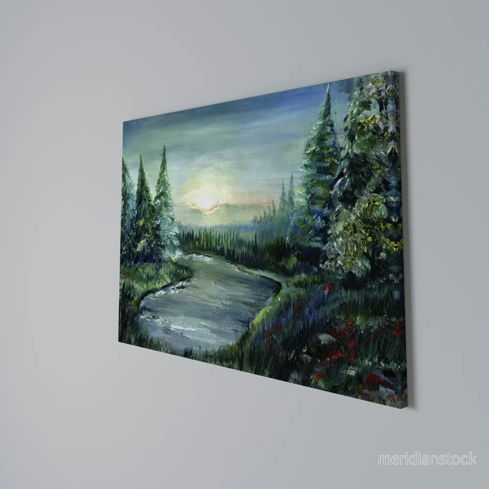 FOREST SUNSET Horizontal Canvas Print - Bild 3