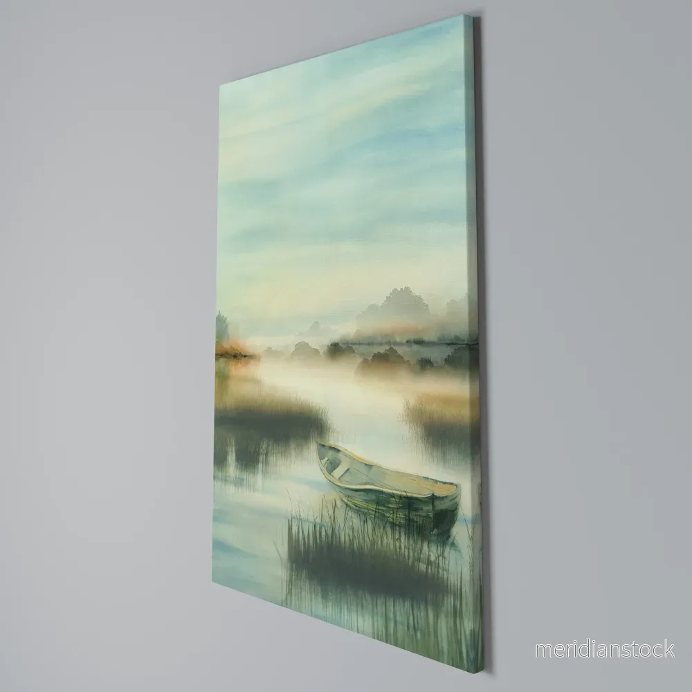 MORNING BY THE LAKE Vertical Canvas Print - Bild 3