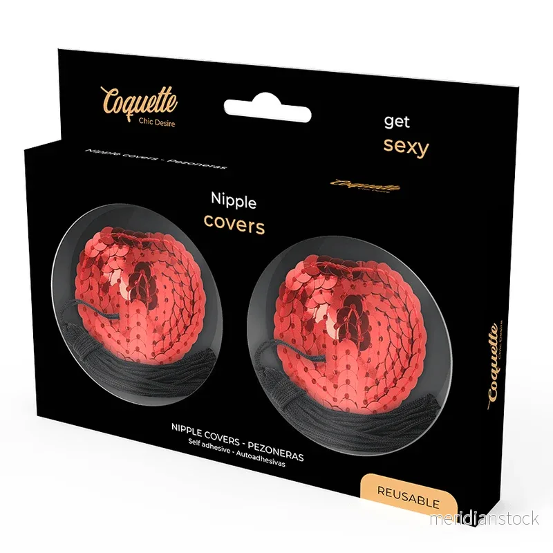 COQUETTE CHIC DESIRE - NIPPLE COVERS RED