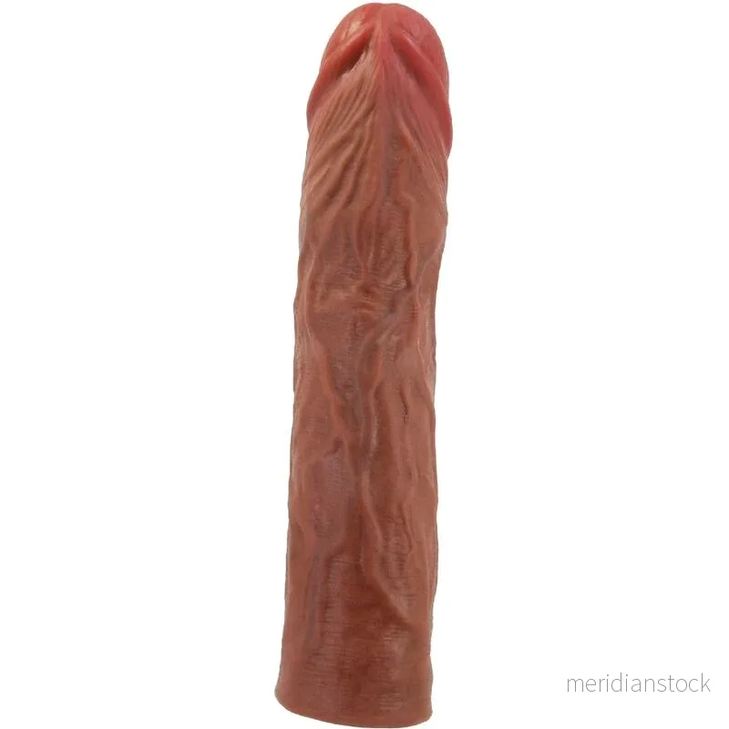 PRETTY LOVE - DEREK PENIS SLEEVE WITH 7.6 CM EXTENSION MULATTO - Bild 3