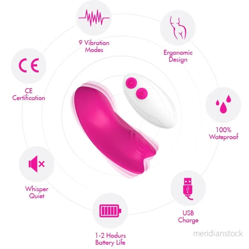 ARMONY - BUTTERFLY WEARABLE PANTIES VIBRATOR REMOTE CONTROL PINK - Bild 3
