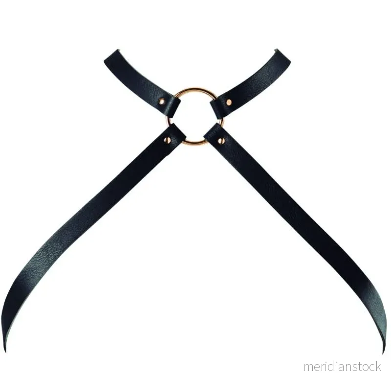 BIJOUX - INDISCRETS MAZE CROSSED CHEST HARNESS BLACK - Bild 2