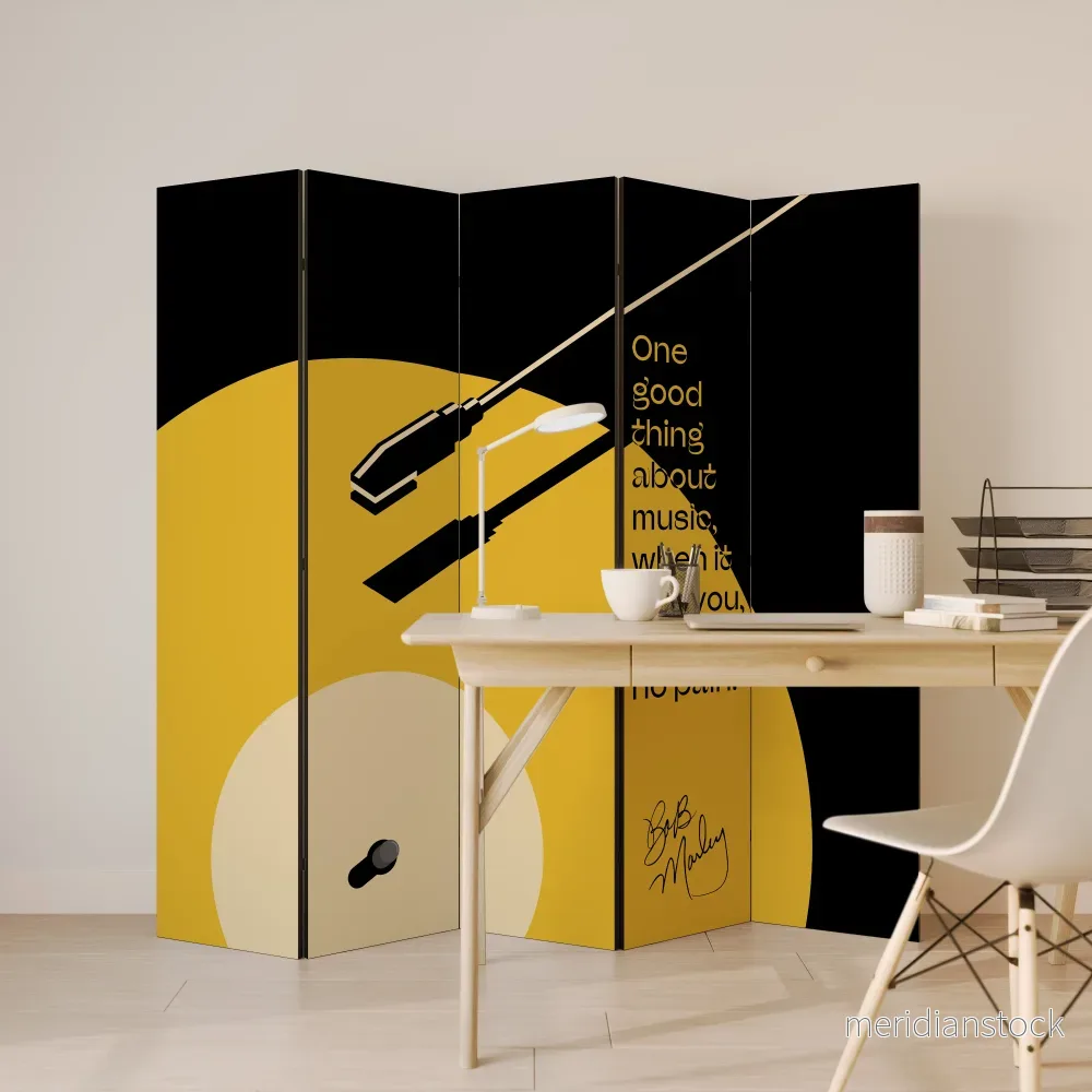 MUSIC - NO PAIN Dekorativ rumsavdelare – 5 paneler - Bild 3