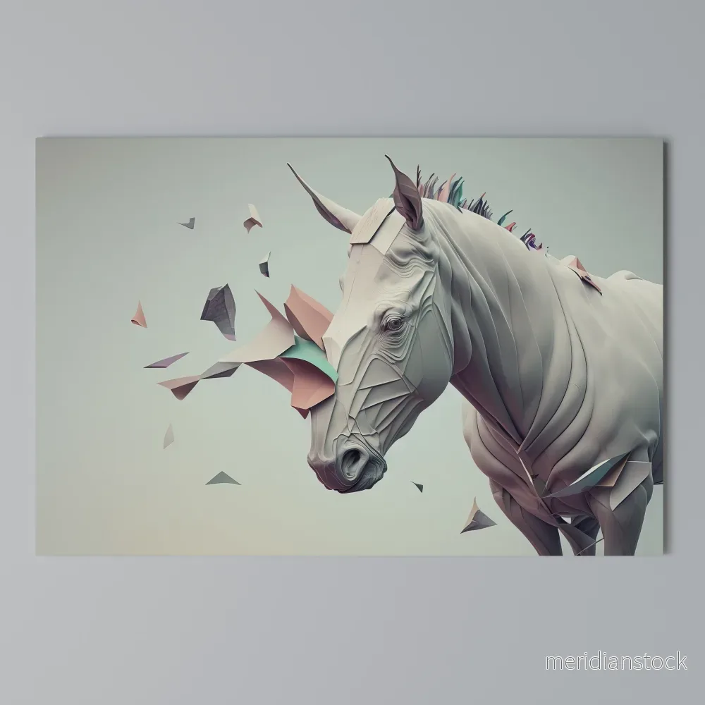 FUTURISTIC HORSE Horizontal Canvas Print - Bild 3