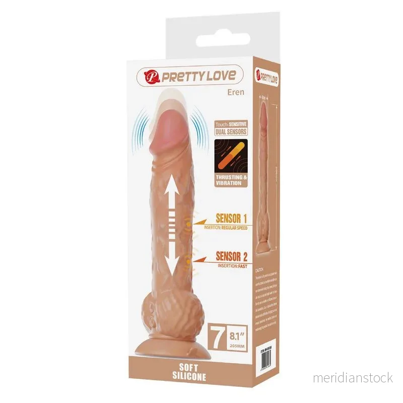 PRETTY LOVE - EREN THRUSTING VIBRATING DILDO 20.5 CM Ø 4.5 CM NATURAL - Bild 3