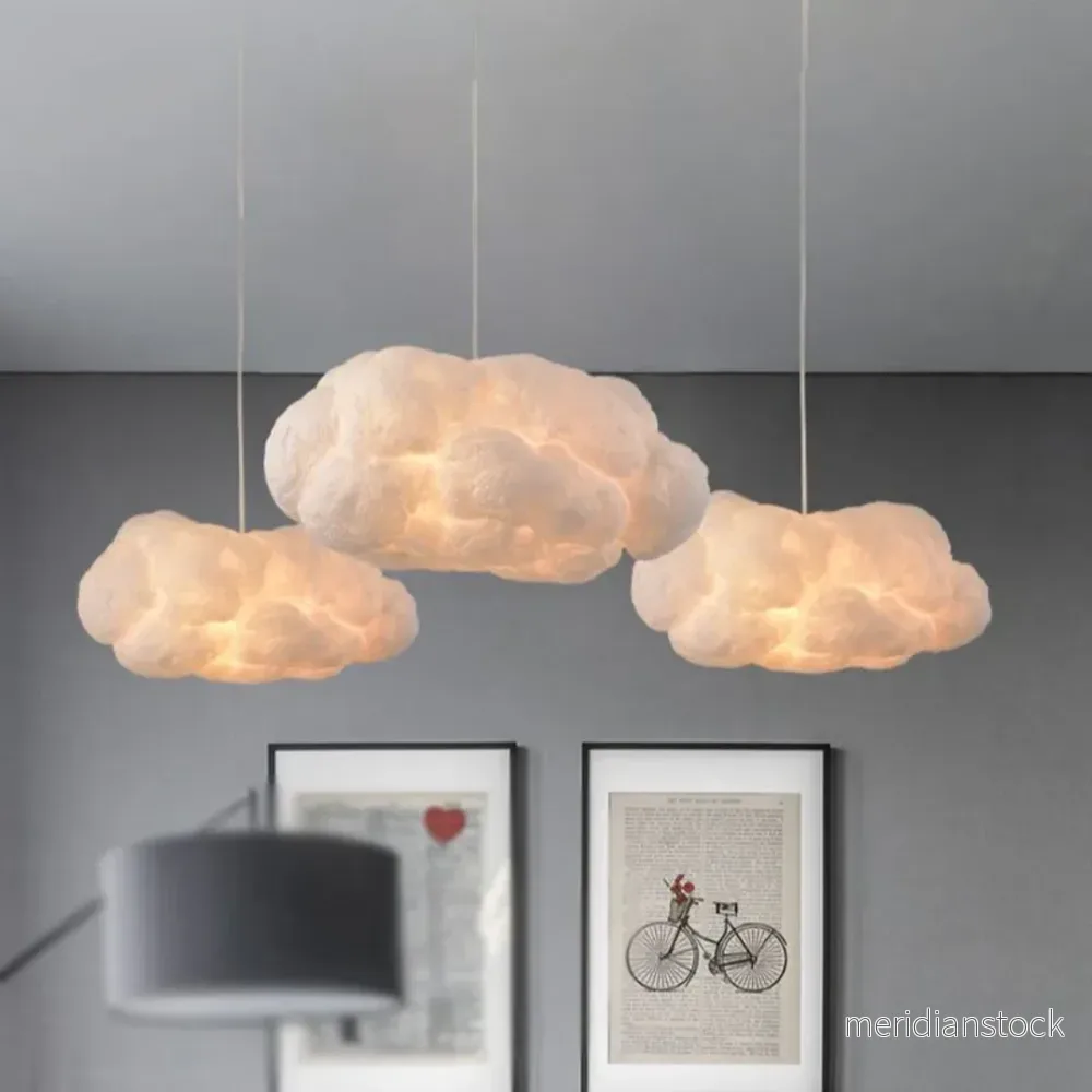 Design Cloud LED-hänglampa vit PVC/bomull - Nimbus