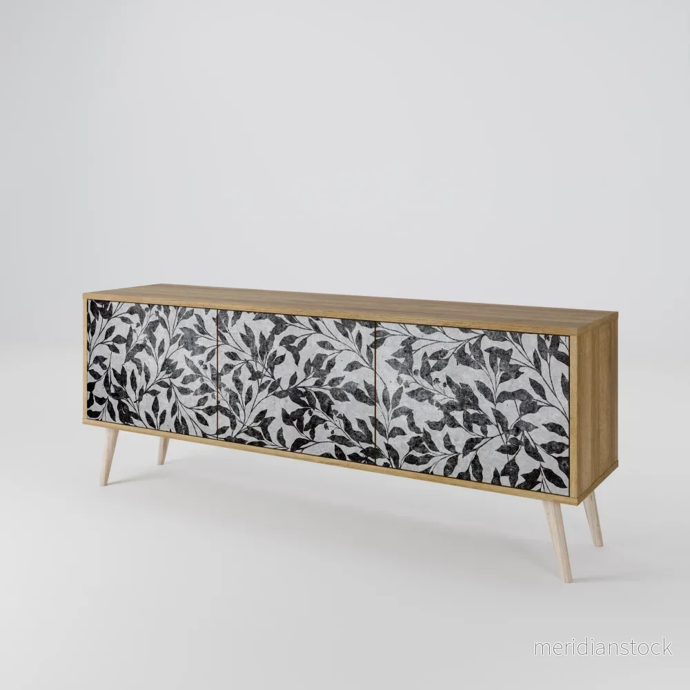 CHARCOAL SPROUT TV-bänk med 3 dörrar