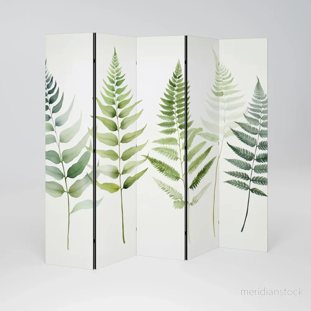 FERN MAJESTY Dekorativ rumsavdelare – 5 paneler