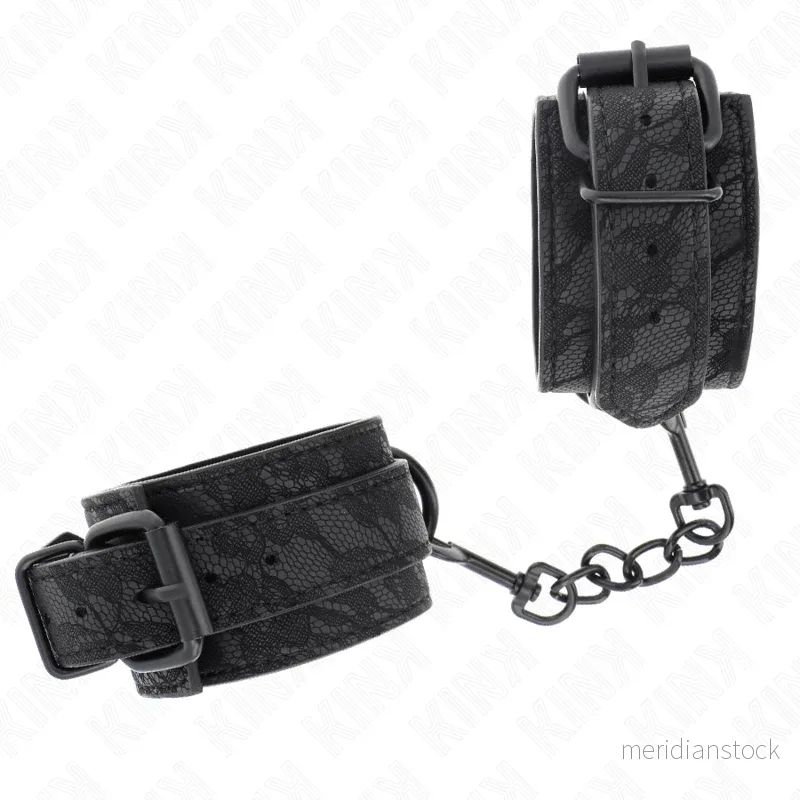 KINK - DARK LACE COVERED WRIST CUFFS ADJUSTABLE BLACK 19-26 CM - Bild 2