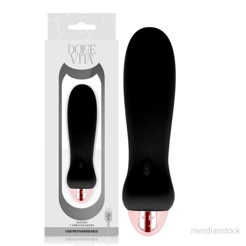 DOLCE VITA - RECHARGEABLE VIBRATOR FIVE BLACK 7 SPEEDS - Bild 3