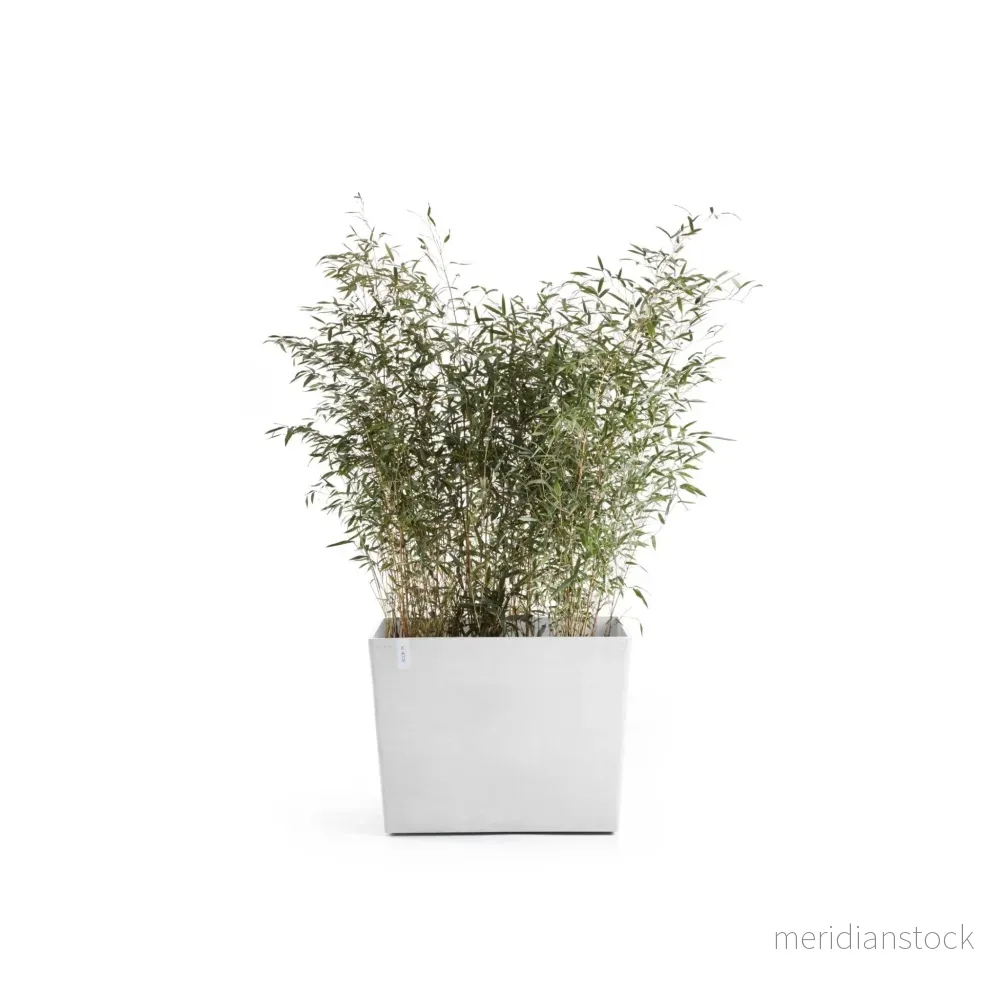 Kruka Paris med hjul 85cm vit