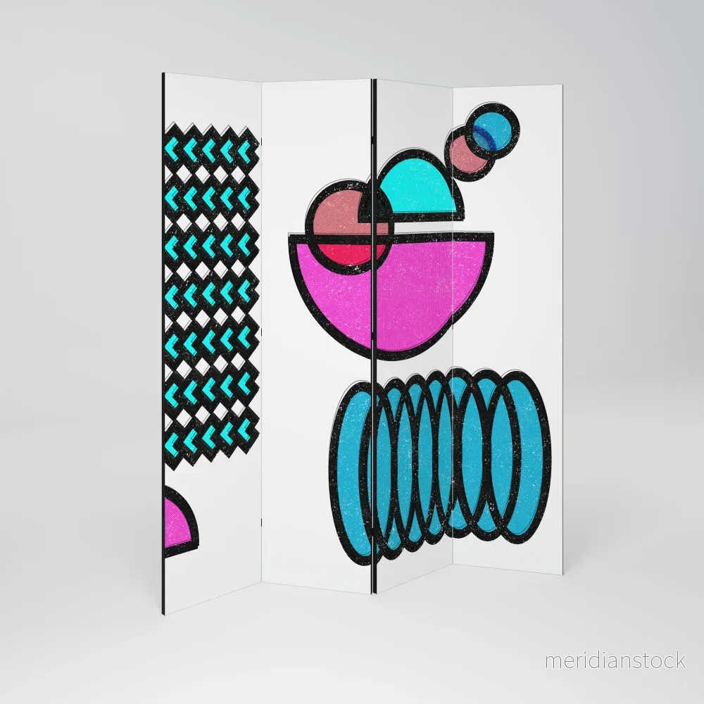 GEOMETRIC RHAPSODY Rumsavdelare 4 paneler