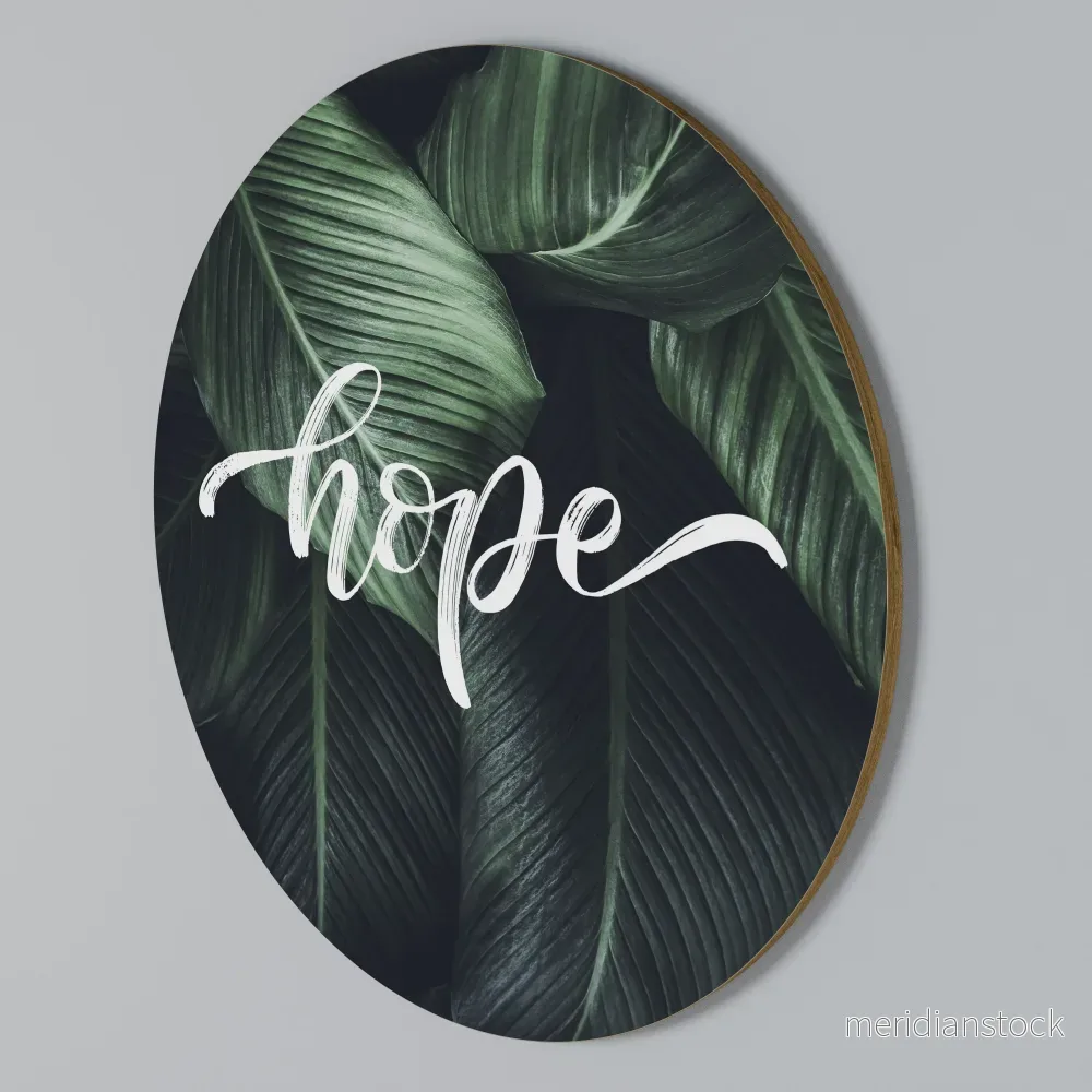 GREEN WHISPERS OF HOPE Rund väggdekor GREEN WHISPERS OF HOPE Rund väggdekor